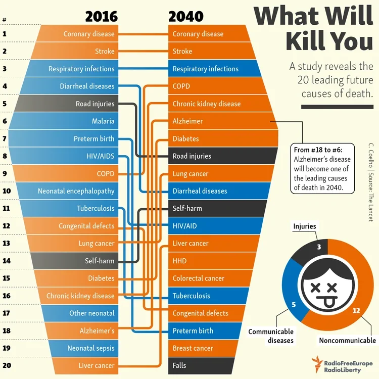 What Will Kill You in 2040 – Blog About Infographics and Data Visualization – Cool Infographics