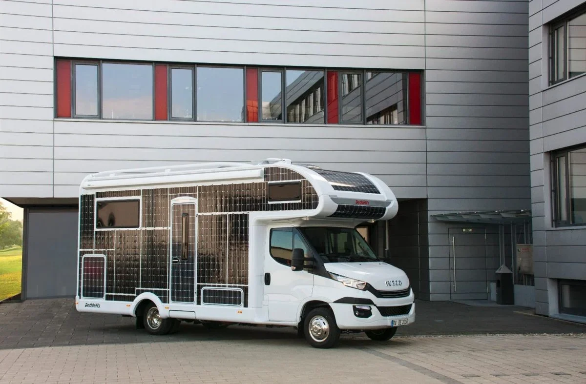 Take a Look at This Electric Motorhome Powered by Solar Panels and a Battery Pack