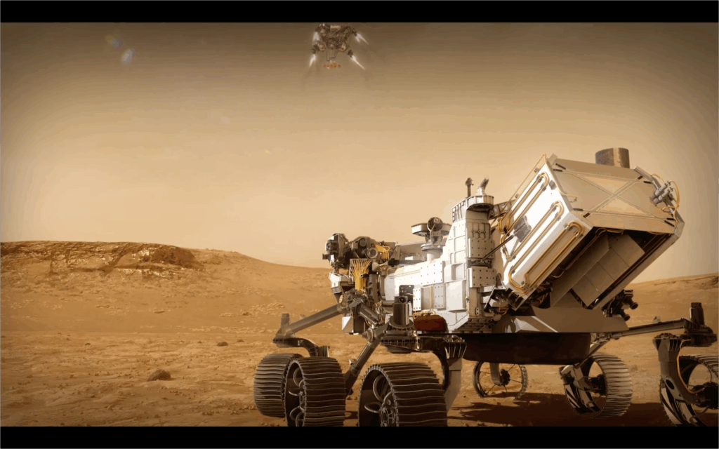 The Mars 2020 Perseverance Rover lands 2/18/2021