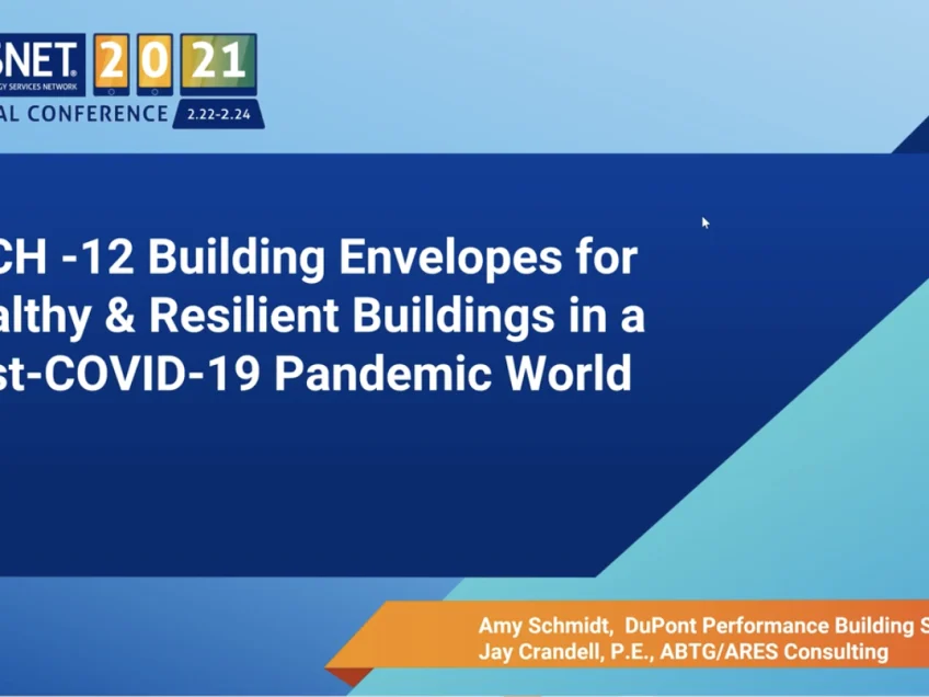 TECH-12 Building Envelopes for Healthy & Resilient Buildings in a Post-COVID-19 Pandemic World