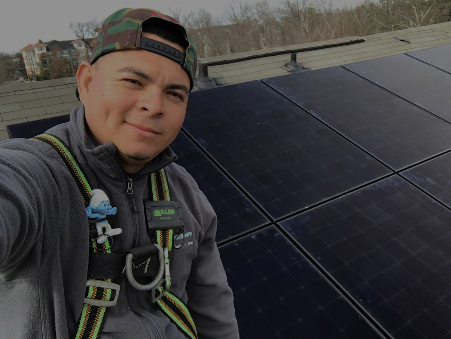 technician by sunpower solar panel installation