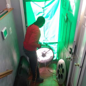 Blower door test